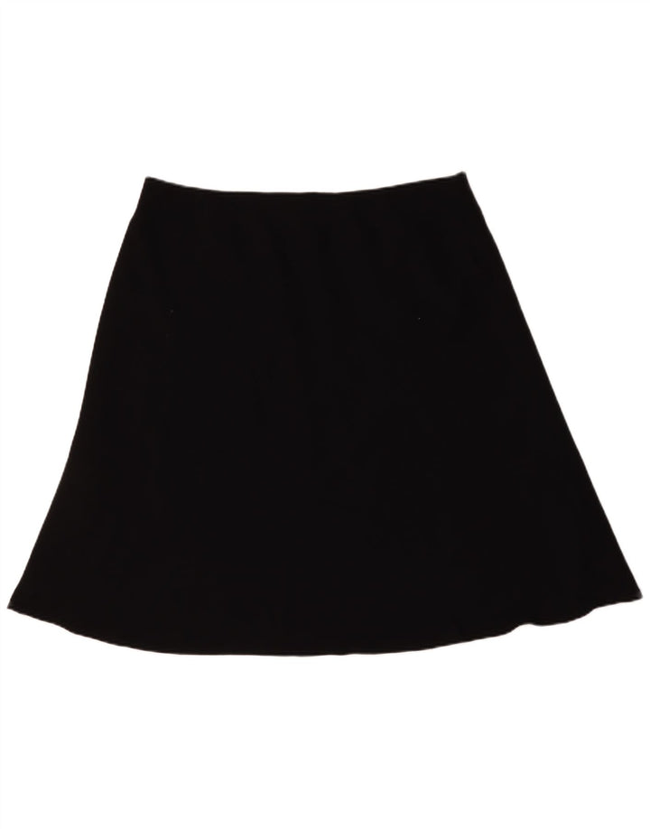Gonna a trapezio da donna Marks & Spencer UK 18 XL W38 poliestere nero