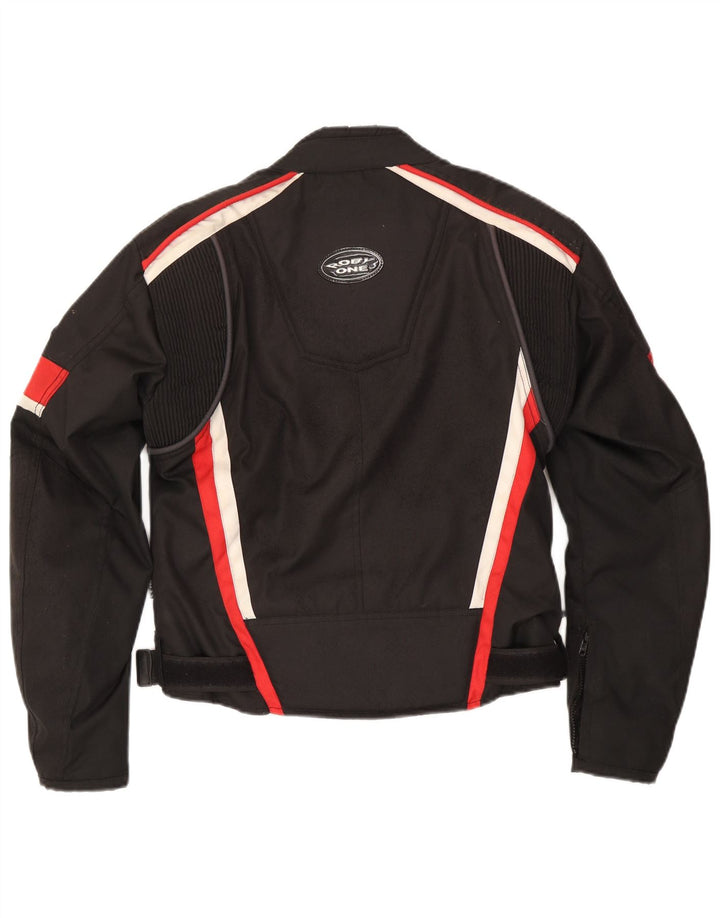 Giacca da pilota vintage da uomo UK 36 Small Black Colourblock