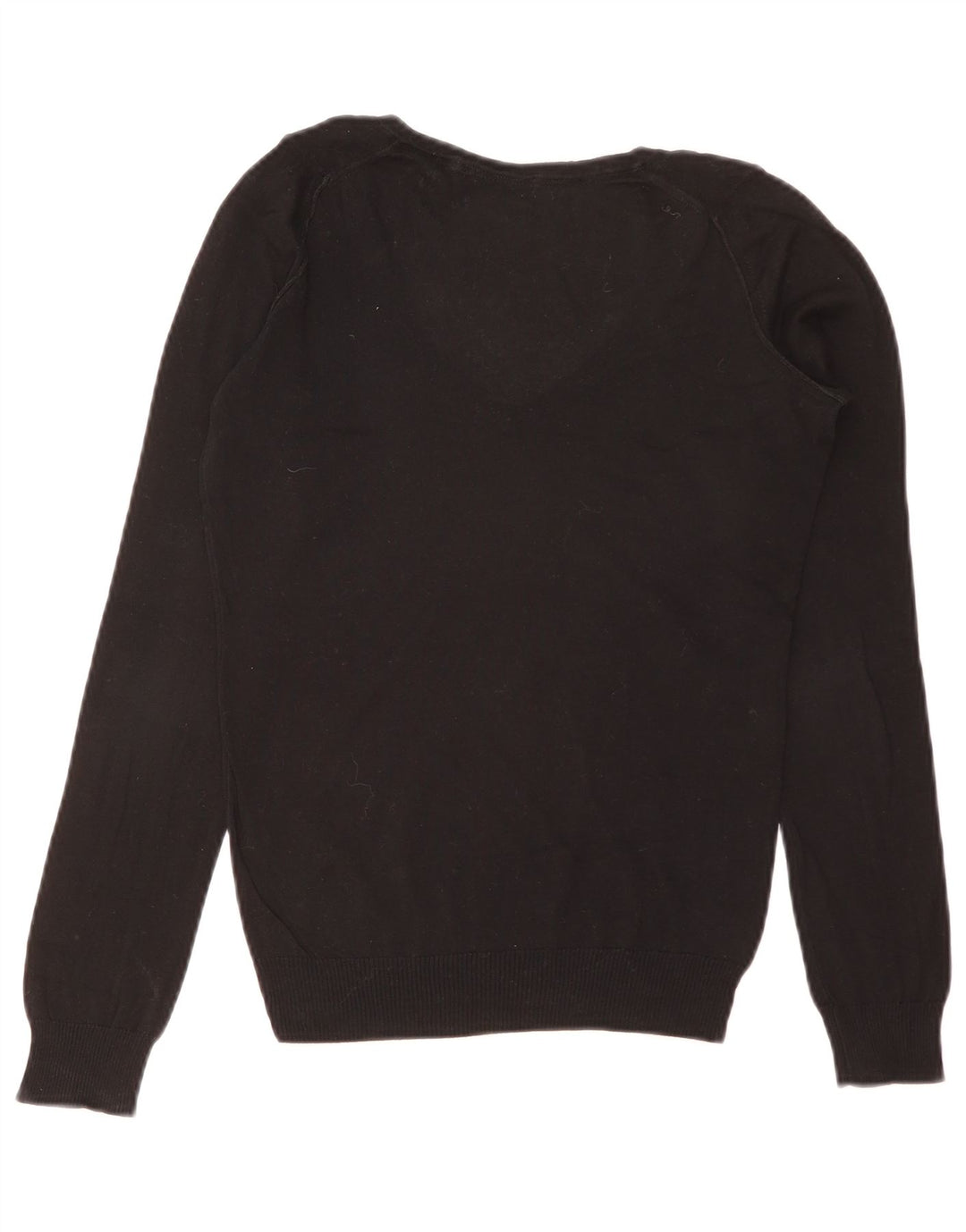 Maglione maglione con scollo a V da donna Massimo Dutti UK 10 piccolo nero