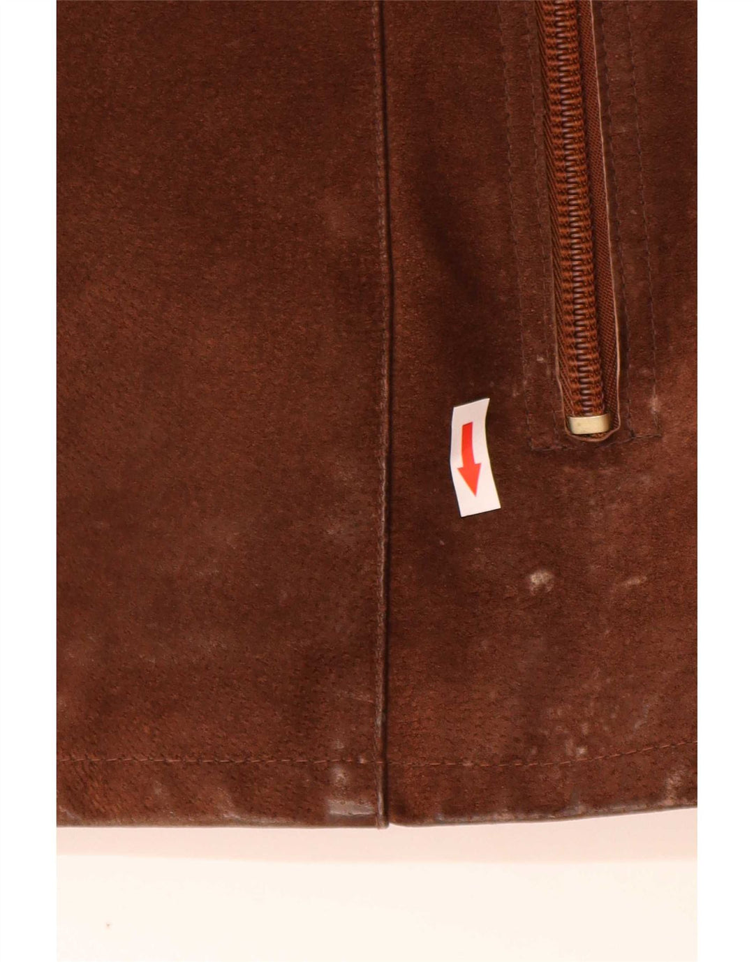 Soprabito vintage da uomo in pelle scamosciata EU 50 grande in pelle marrone
