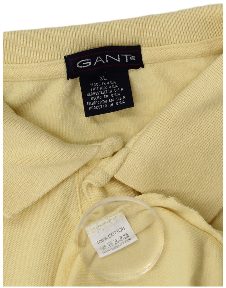 Polo da uomo Gant XL in cotone giallo