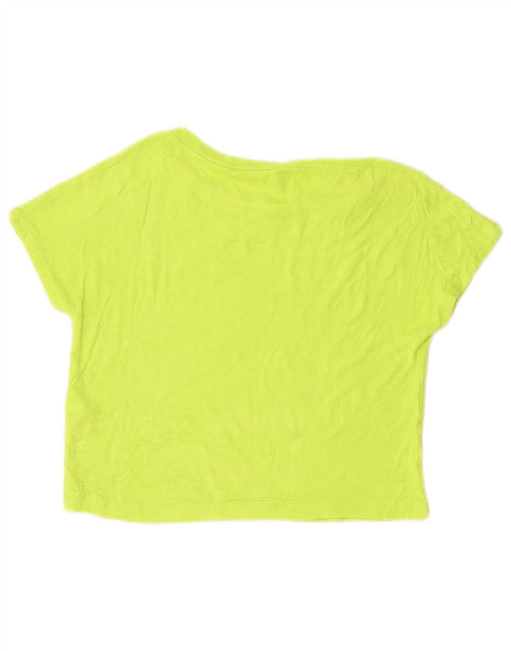 T-shirt corta da donna Zara UK 12 viscosa verde medio