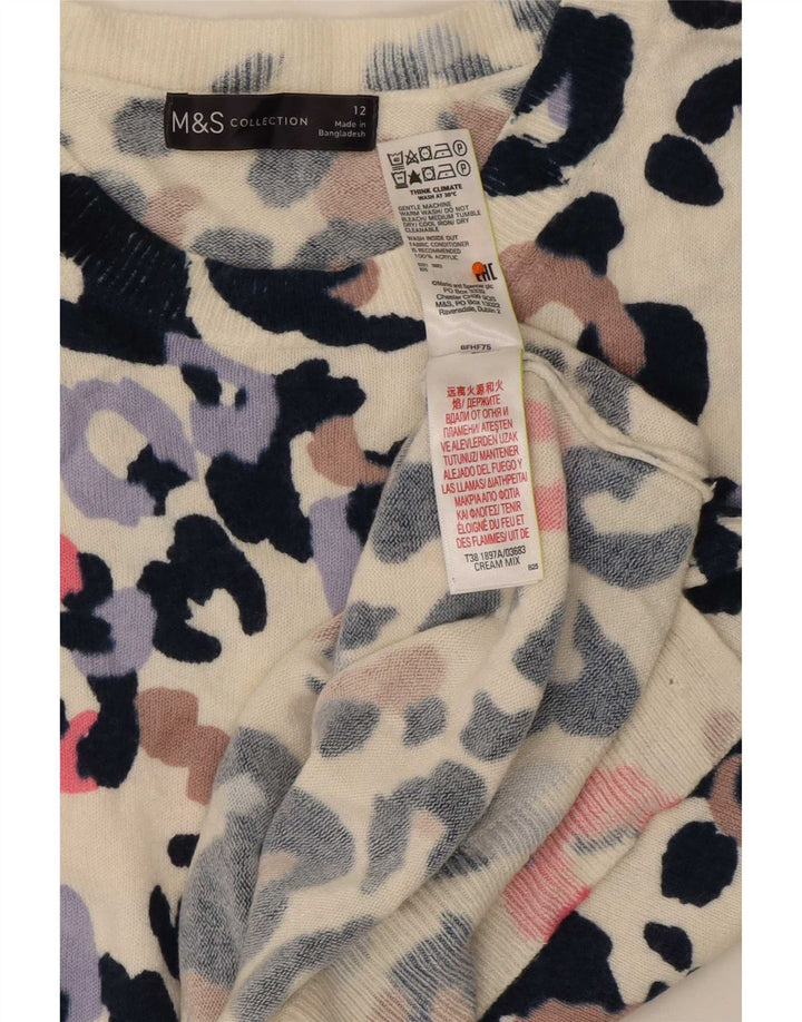 Maglione maglione con scollo a barca da donna Marks & Spencer UK 12 Beige medio