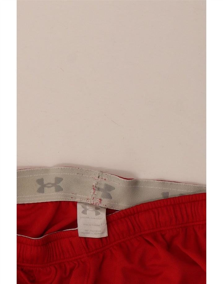 Pantaloncini sportivi da uomo Under Armour, poliestere color block rosso medio
