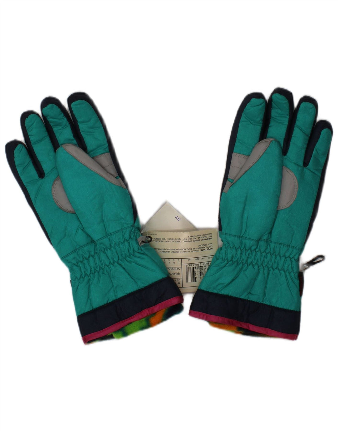 Guanti da sci Fila da uomo Small Green Colourblock poliestere invernale