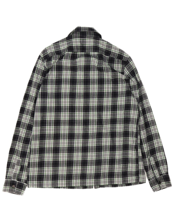 Ted Baker Camicia in flanella da uomo taglia 3 Cotone a quadri verde medio