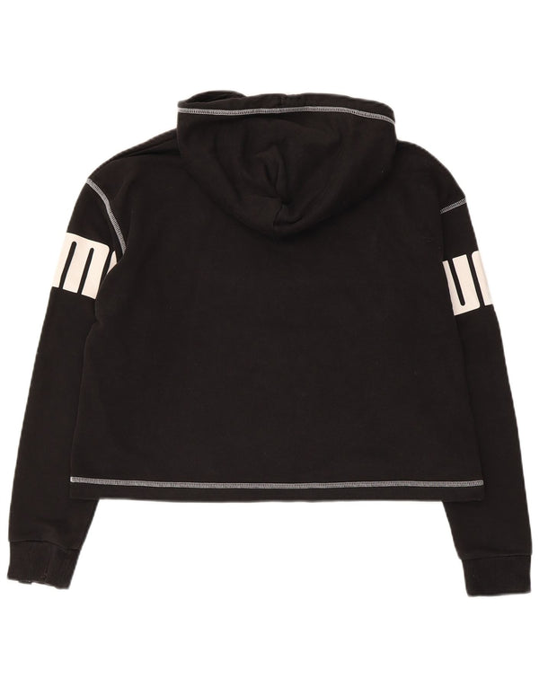 Felpa con cappuccio oversize grafica da donna Puma UK 10 piccola nera