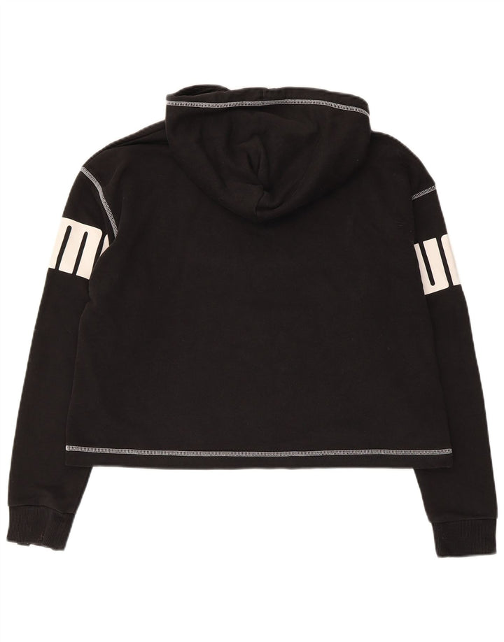 Felpa con cappuccio oversize grafica da donna Puma UK 10 piccola nera