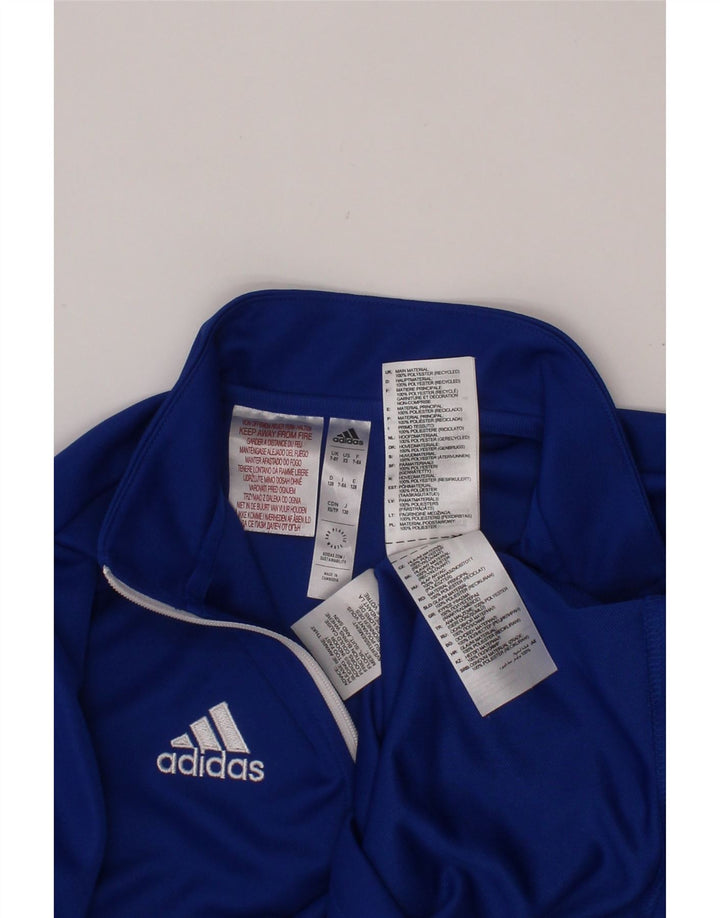 Top della tuta da ginnastica ADIDAS Aeroready Zip Neck Pullover 7-8 anni Blu