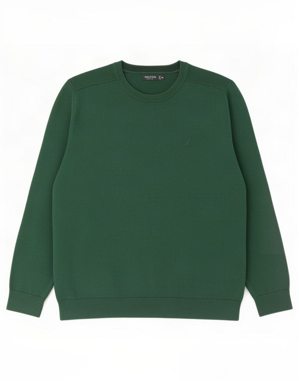Maglione maglione girocollo da uomo Nautica 2XL cotone verde