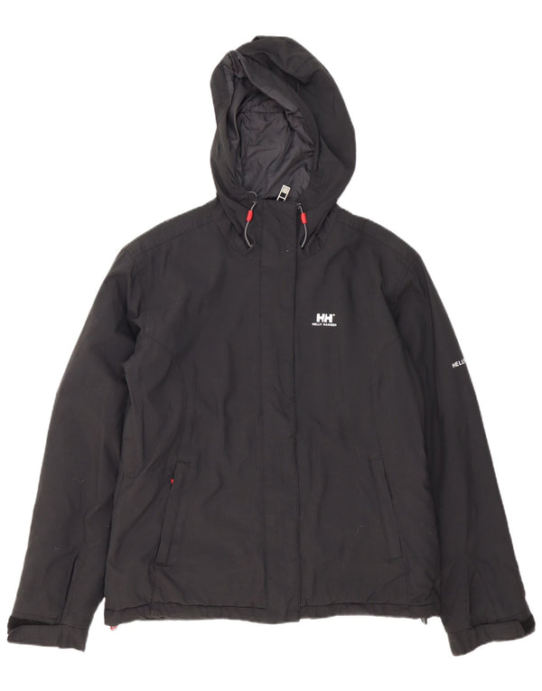 Giacca a vento con cappuccio da donna Helly Hansen UK 14 media nera