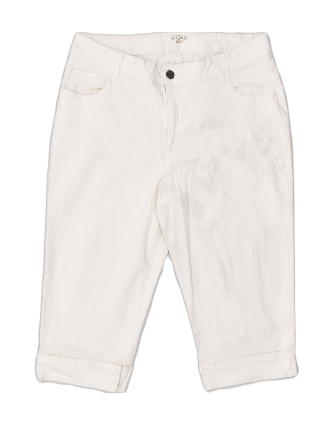 LEE Womens Capri Trousers W36 L18 White Cotton Classic | Vintage | Thrift | Second-Hand | Used Clothing | Messina Hembry 