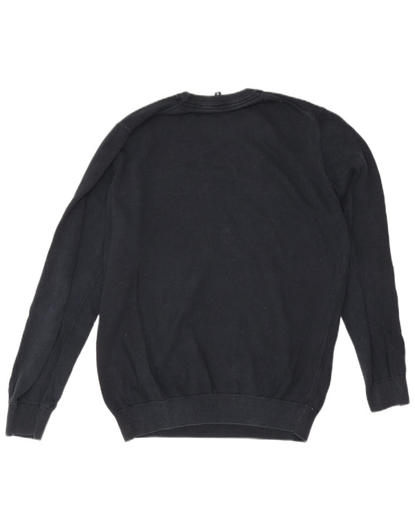 Maglione maglione girocollo da uomo Barbour in cotone blu navy medio