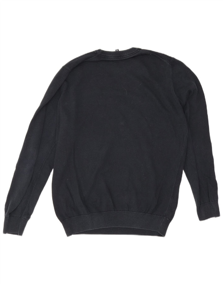 Maglione maglione girocollo da uomo Barbour in cotone blu navy medio