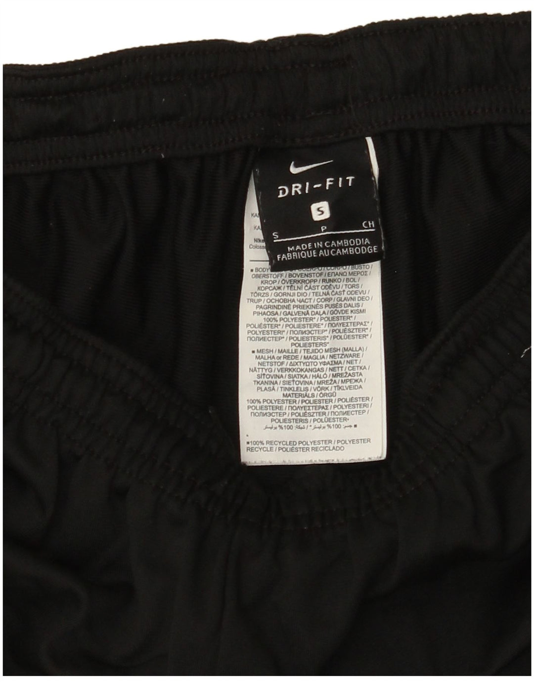 Pantaloni da tuta da uomo NIKE Dri Fit piccoli in poliestere nero