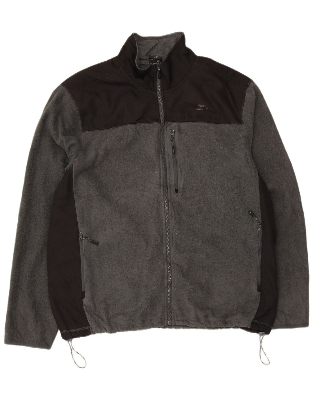 Giacca in pile da uomo Starter UK 42/44 Large Grigio Colourblock Poliestere