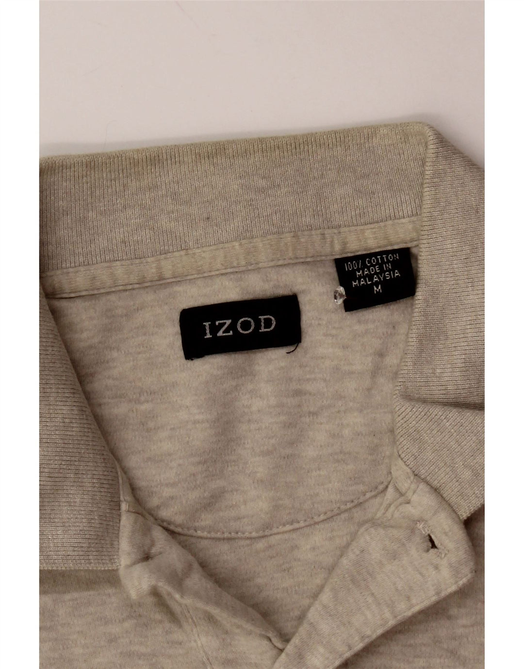 Polo da uomo IZOD in cotone screziato grigio medio