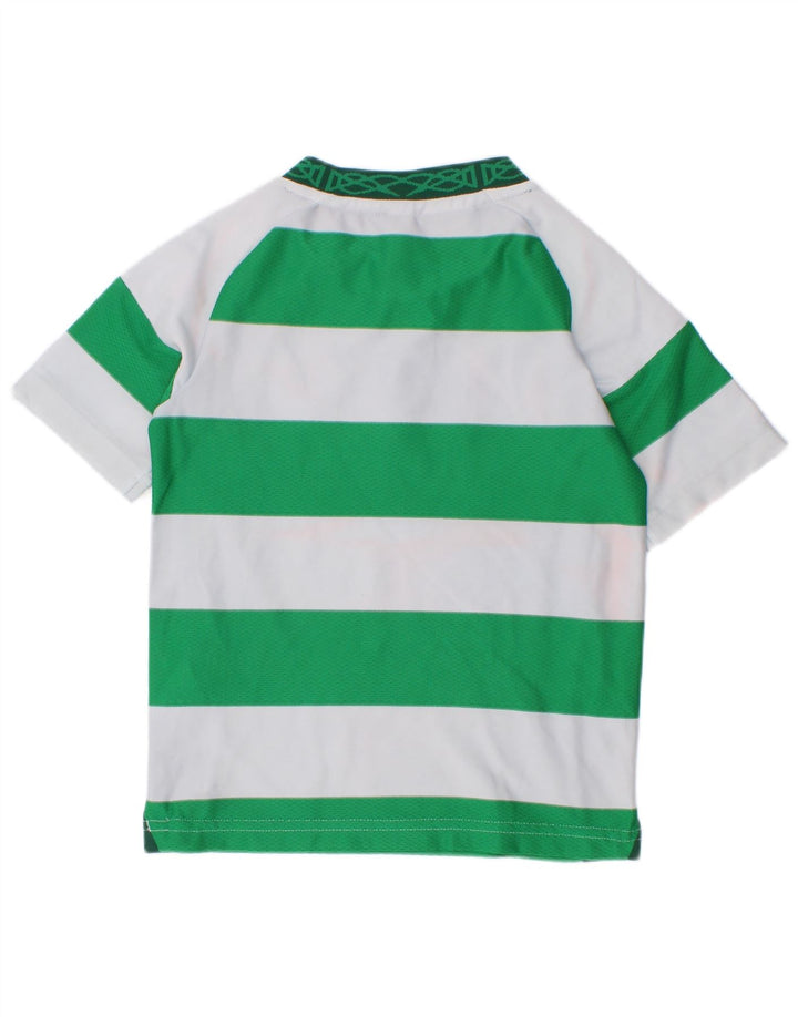 Maglietta grafica da ragazzo Adidas Top 4-5 anni in poliestere a righe verdi