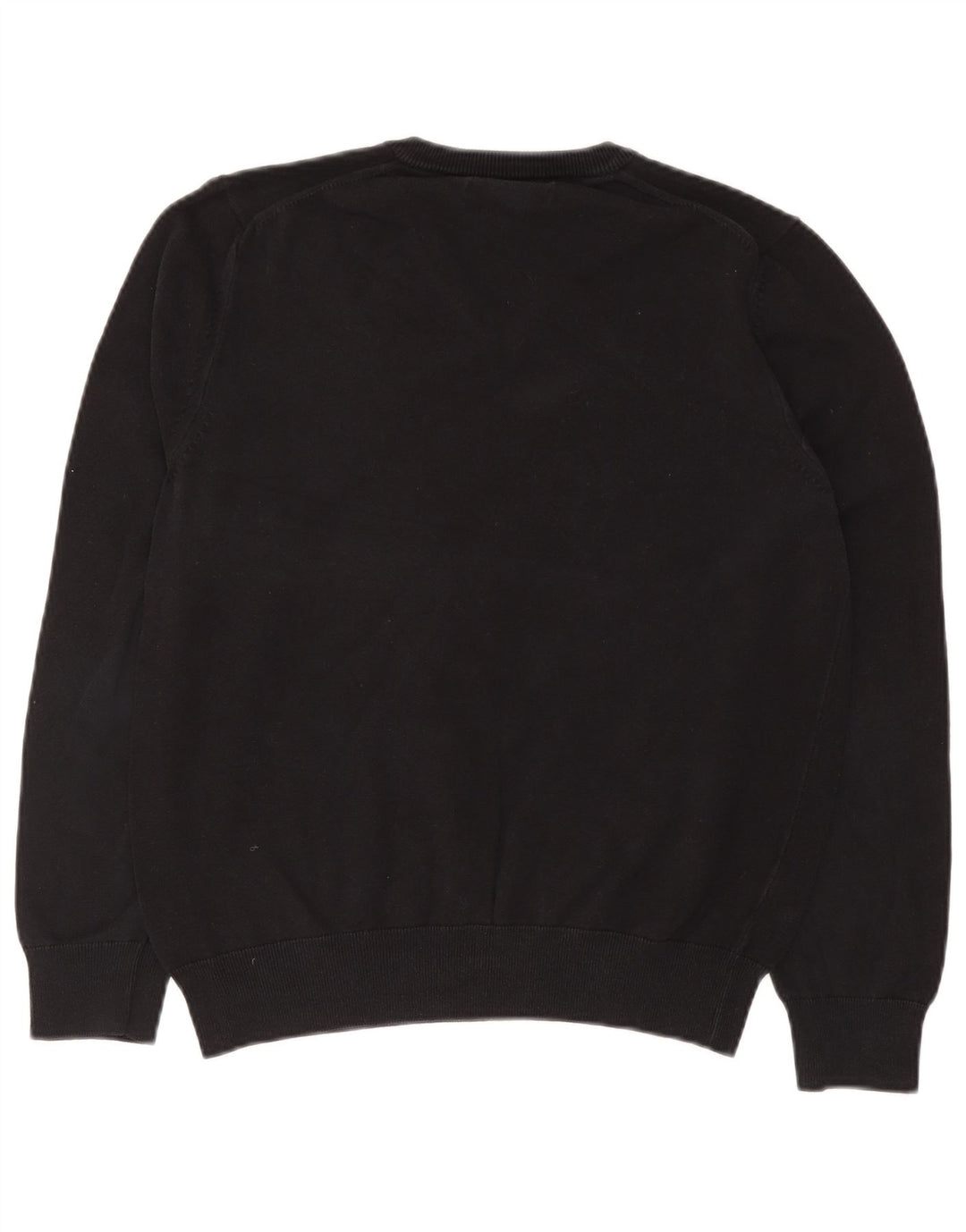 Maglione da uomo con scollo a V Marks & Spencer in cotone nero medio