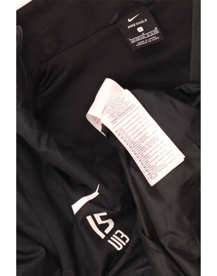 Giacca antipioggia Nike Ragazzi RB Leipzing 12-13 anni Large Nero Poliestere