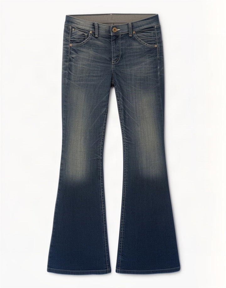 Jeans Svasati Da Donna Benetton W32 L33 Blu