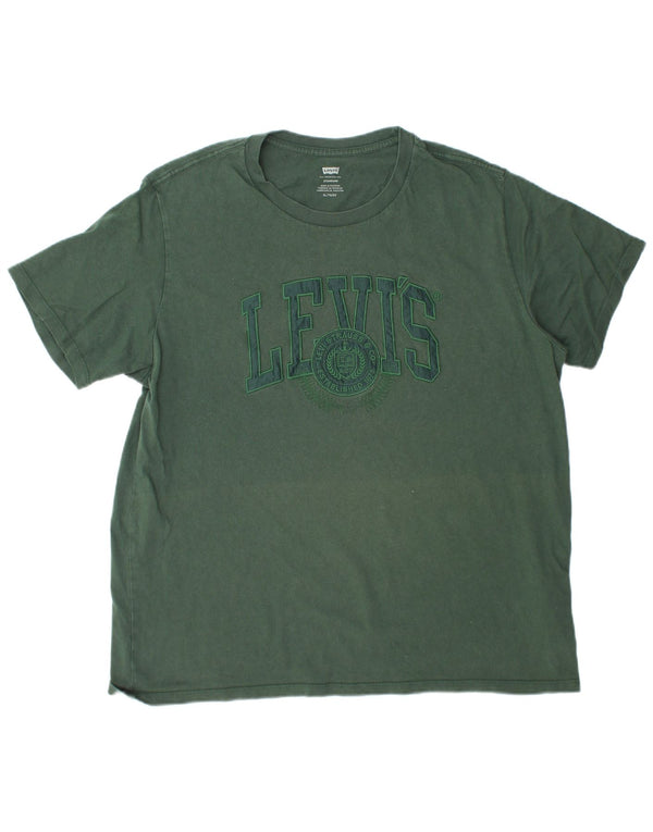 T-shirt grafica standard da uomo Levi's Top XL in cotone verde