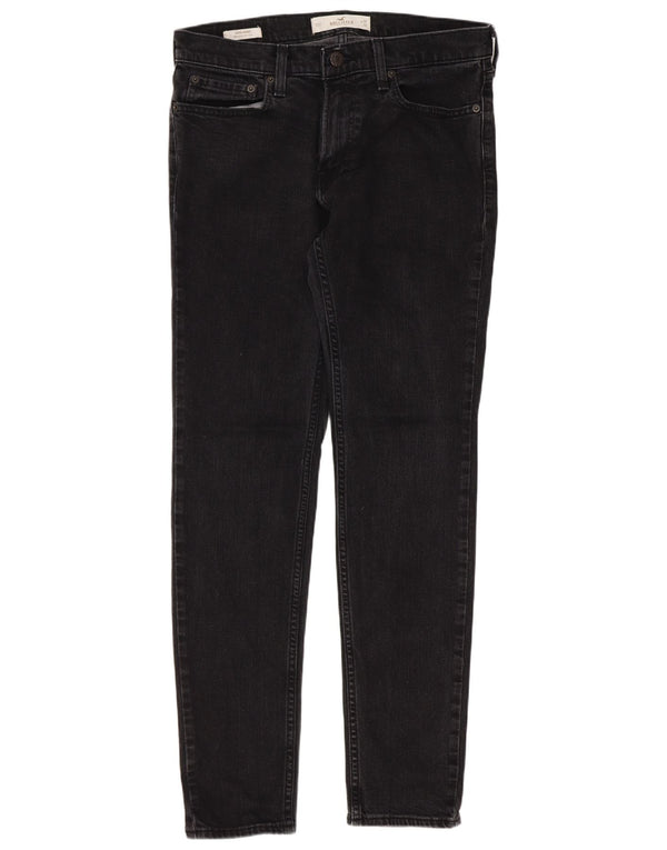 Jeans Hollister Uomo Super Skinny W32 L32 Cotone Nero