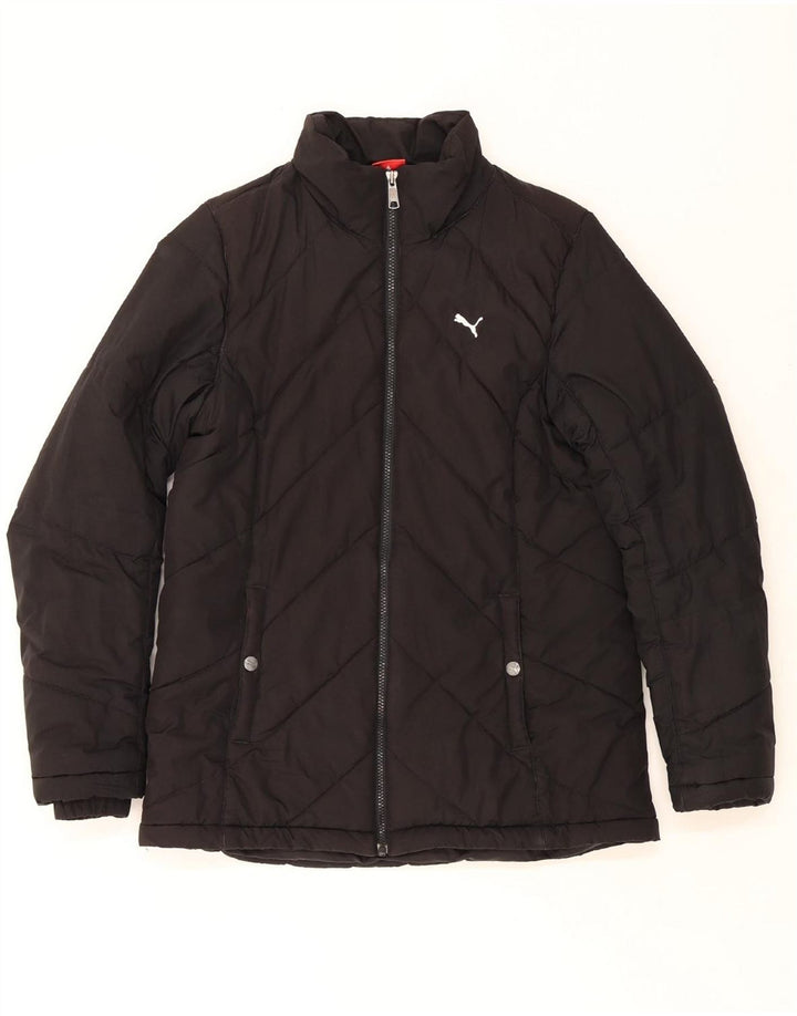 PUMA Womens Padded Jacket UK 14 Large Black Vintage Puma and Second-Hand Puma from Messina Hembry 