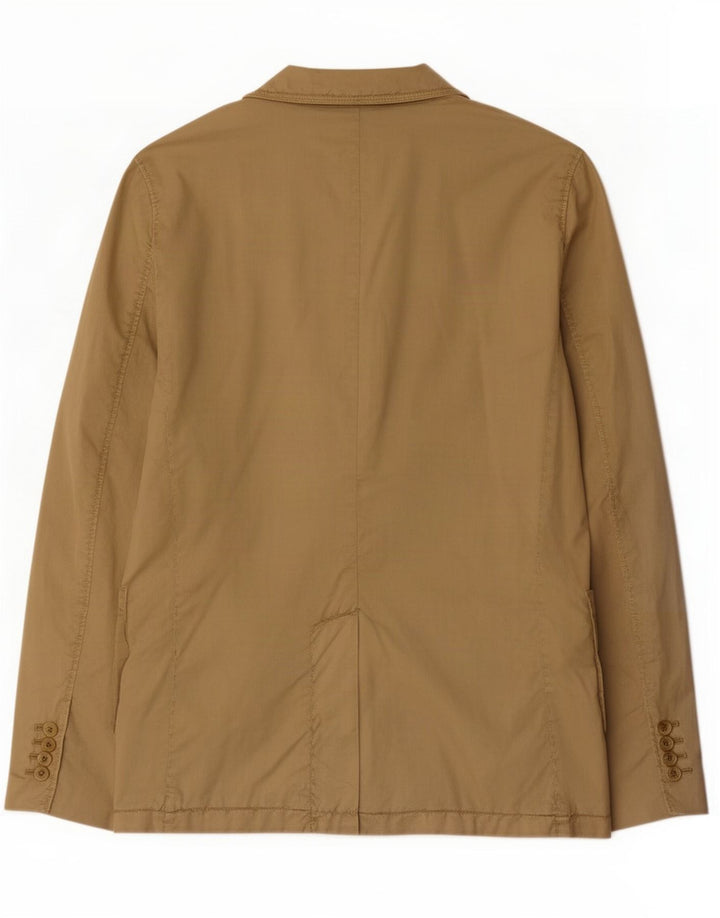 Giacca Blazer Chiusa da Uomo a 2 Bottoni IT 48 Cotone Beige Medio