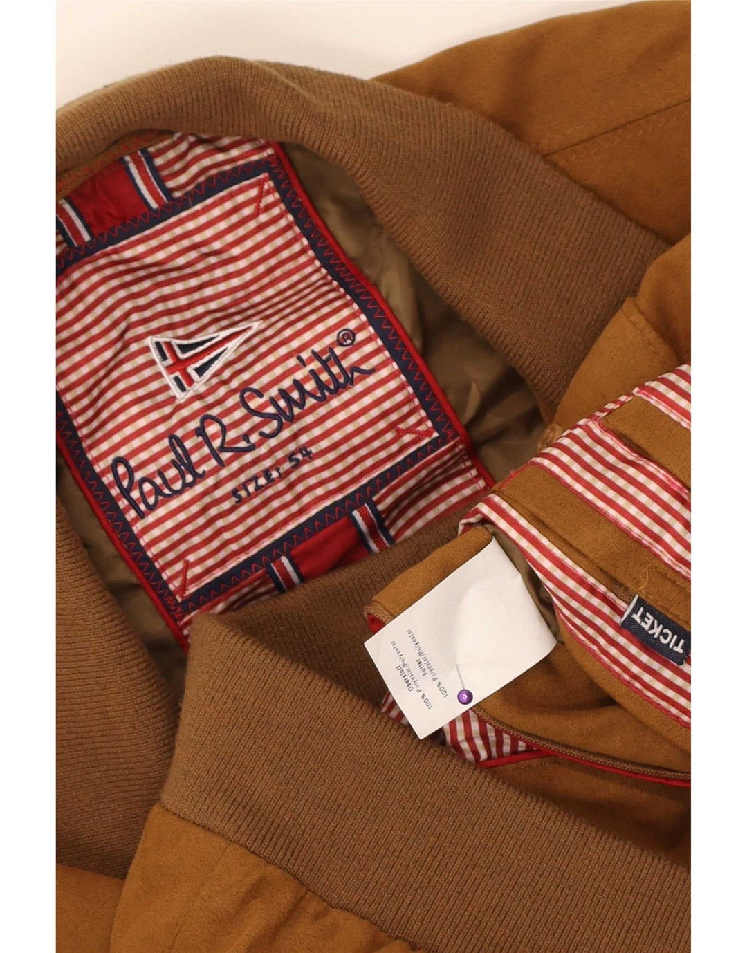 Giubbotto bomber vintage da uomo IT 54 2XL Poliestere beige
