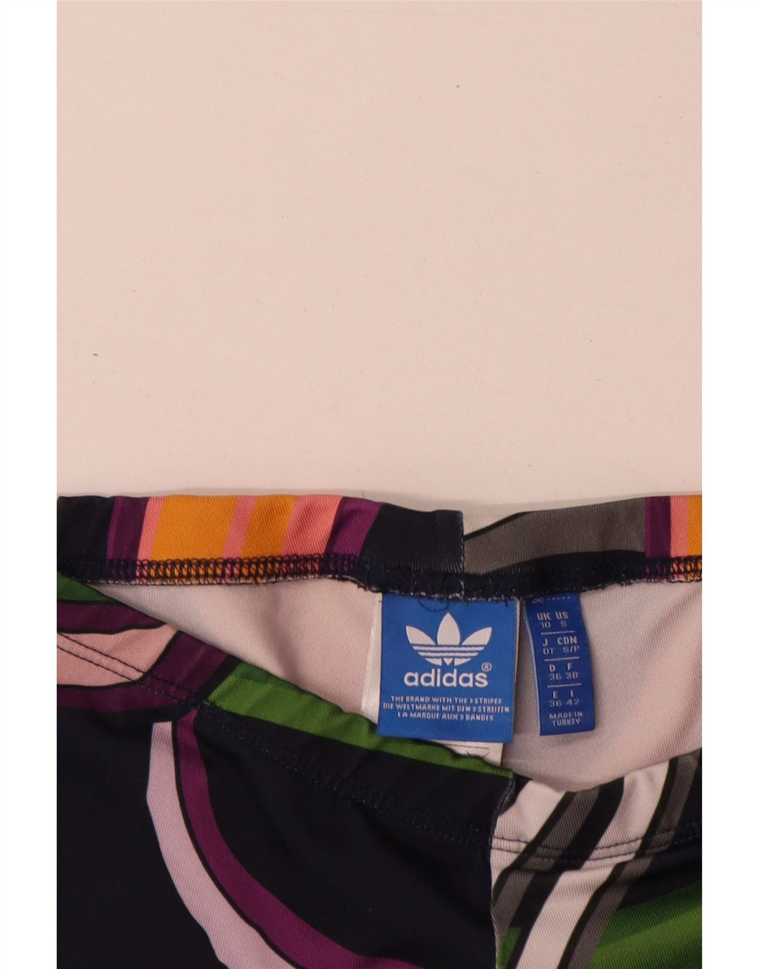 Leggings Adidas da donna UK 10 piccolo poliestere floreale multicolore