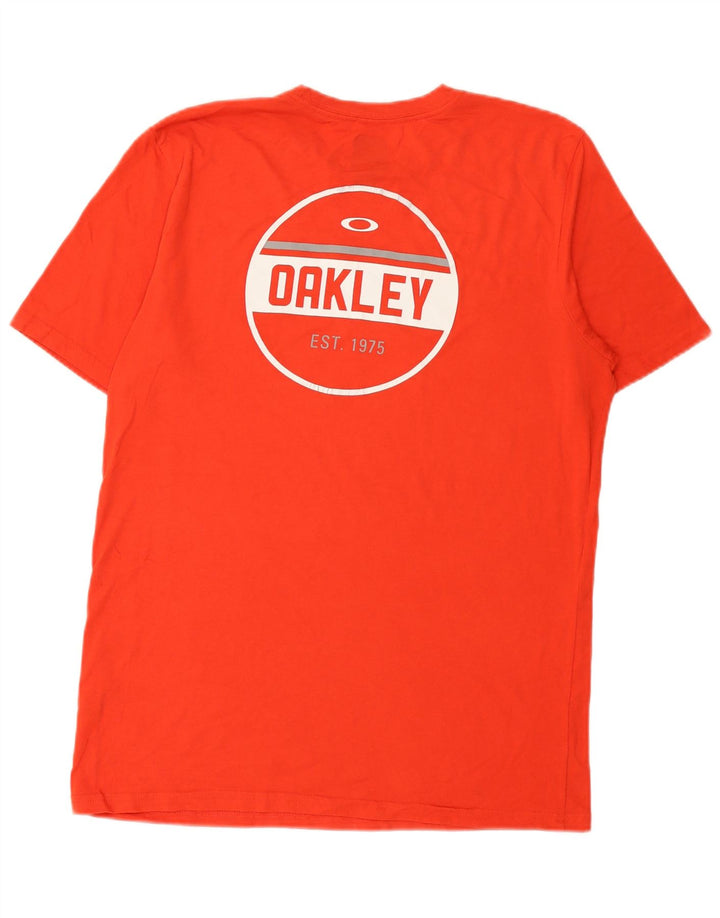 T-shirt grafica da uomo con vestibilità regolare Oakley, taglia grande, rossa