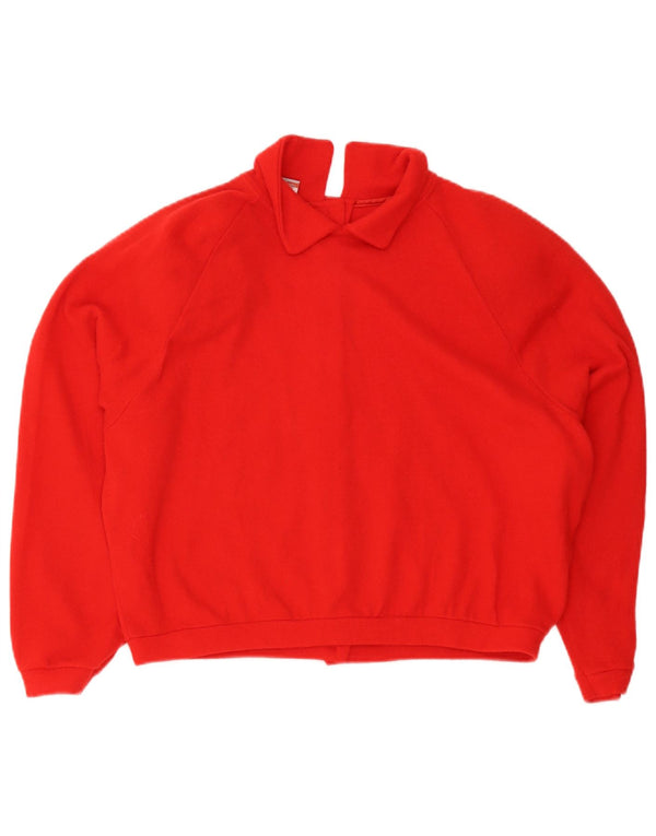 Maglione oversize da donna Stefanel con collo a polo oversize UK 14 rosso medio