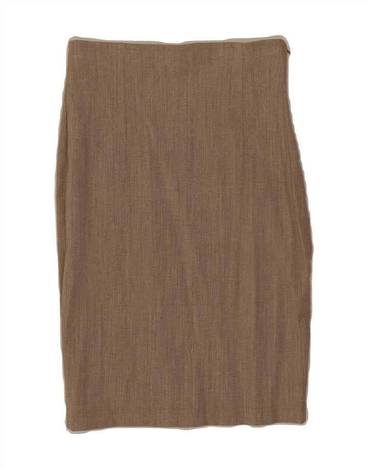 VINTAGE Womens Straight Skirt Small W26  Beige Wool Classic Vintage Vintage and Second-Hand Vintage from Messina Hembry 