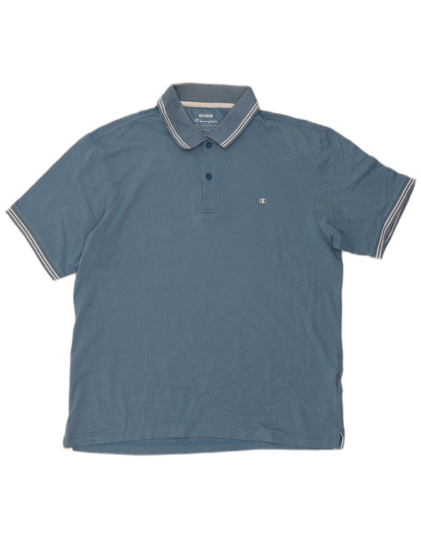Polo Champion da uomo Easy Fit XL in cotone a righe blu