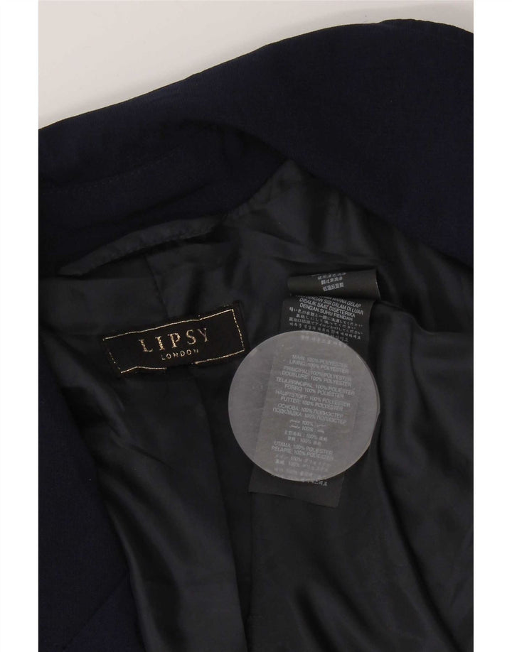 Giacca blazer aperta da donna Lipsy UK 10 piccola poliestere blu navy