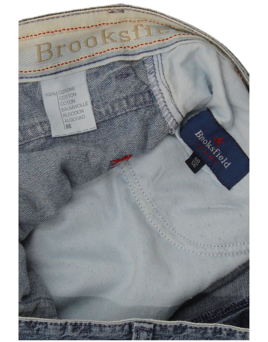 BROOKSFIELD Mens Straight Jeans W40 L30 Blue Cotton