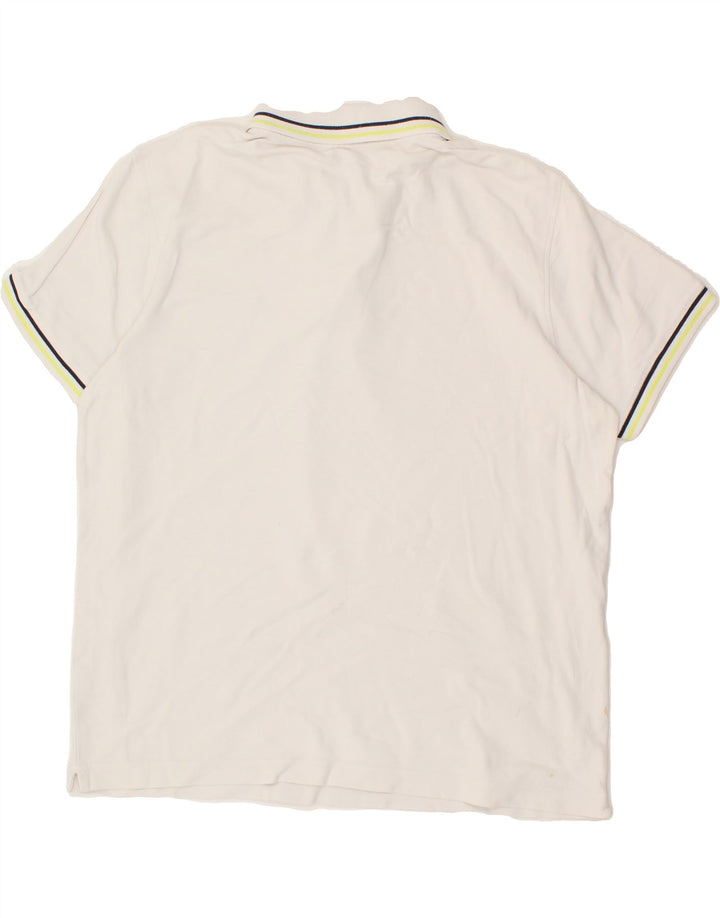 LOTTO Mens Polo Shirt Large White Cotton Vintage Lotto and Second-Hand Lotto from Messina Hembry 