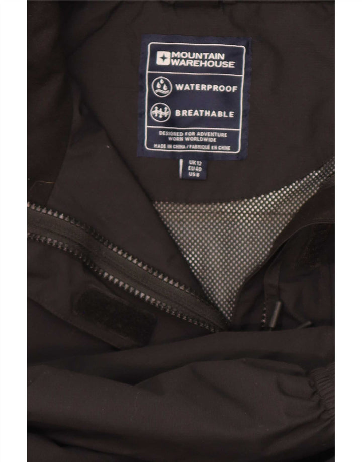 Giacca antipioggia con cappuccio da donna Mountain Warehouse UK 12 Medium Nero Poliestere