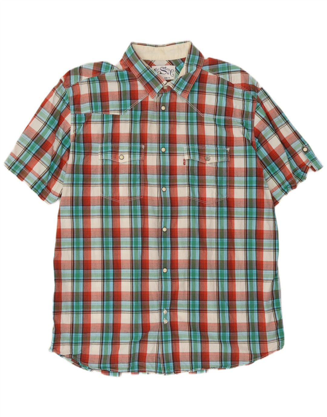 Camicia a maniche corte da uomo Levi's XL a quadri multicolore