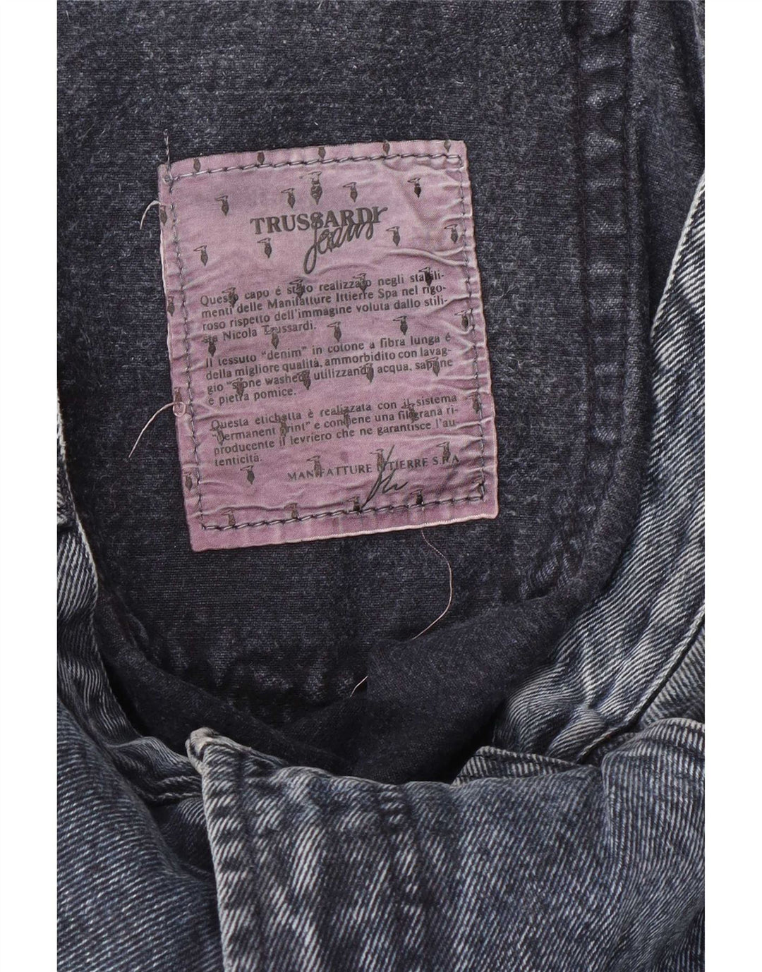 Jeans Straight Uomo Trussardi W42 L28 Cotone Blu