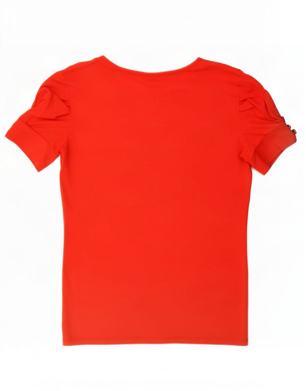Guess T-shirt grafica da donna a maniche corte Top UK 12 Logo rosso medio