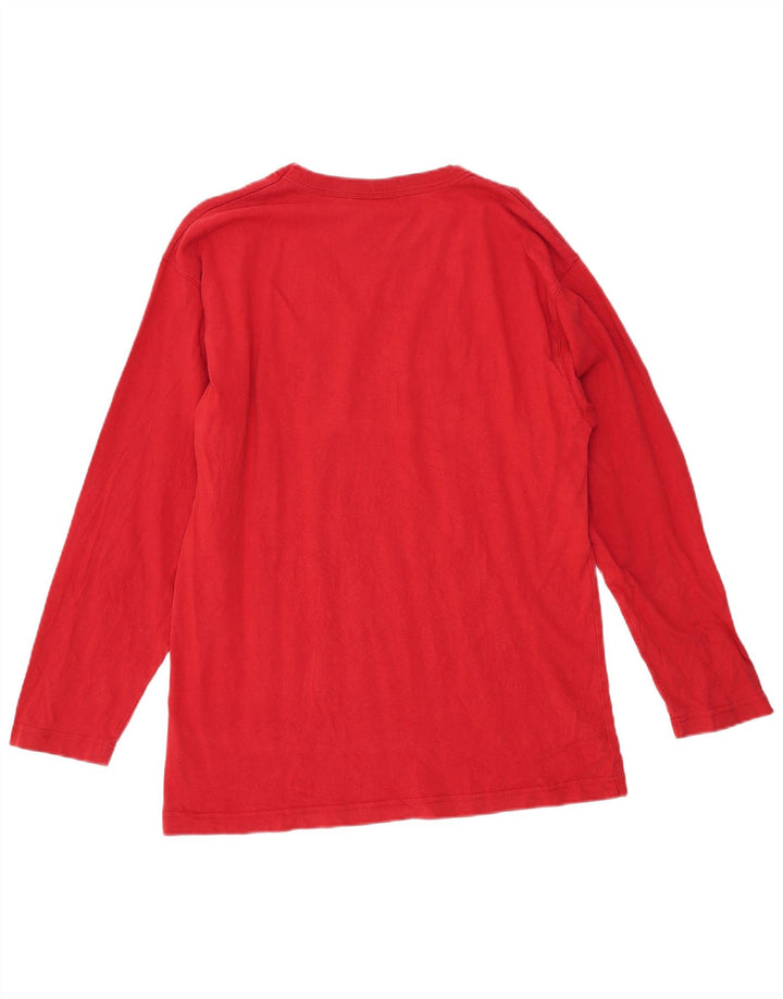 Champion Maglietta grafica da uomo a maniche lunghe grande rossa