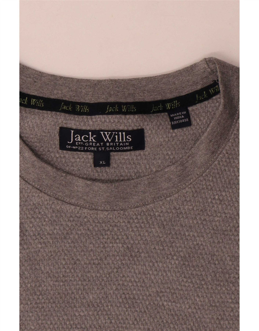 T-shirt da uomo Jack Wills Top XL in cotone grigio