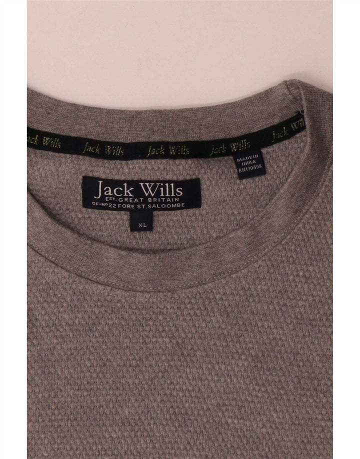 T-shirt da uomo Jack Wills Top XL in cotone grigio