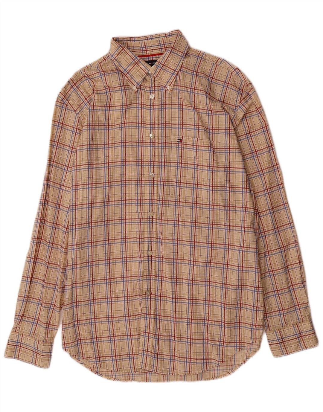 TOMMY HILFIGER Camicia da uomo in cotone a quadri beige grande