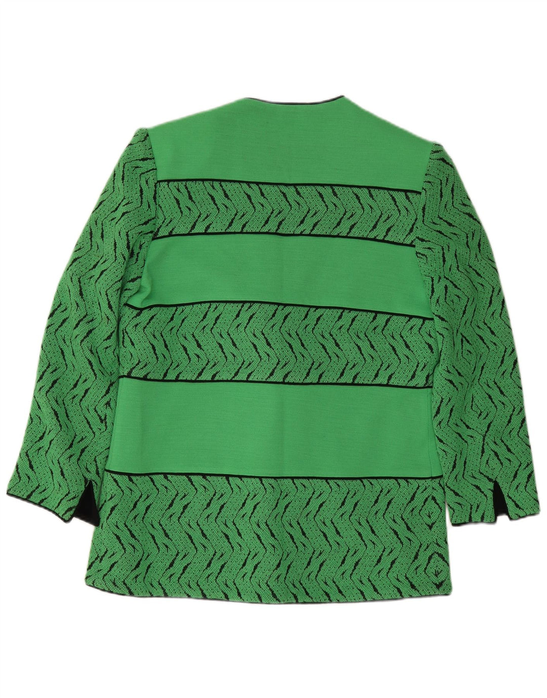 Giacca blazer da donna a 3 bottoni Pierre Cardin EU 44 XL lana geometrica verde