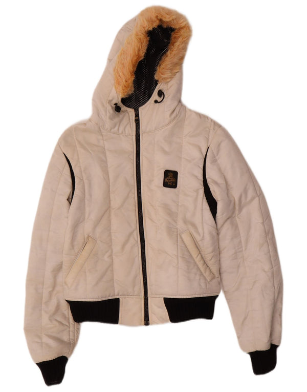 Giubbotto bomber con cappuccio Cruz da donna Refrigiwear UK 18 XL nylon bianco