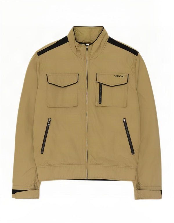 Geox Giacca da uomo Respira Utility UK 42 XL Beige Colourblock Poliammide