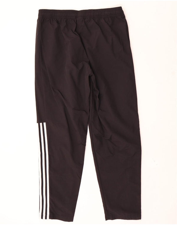 Pantaloni da tuta da uomo Adidas Large neri in poliestere